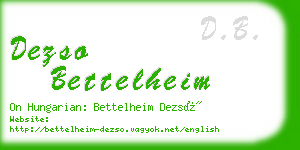 dezso bettelheim business card